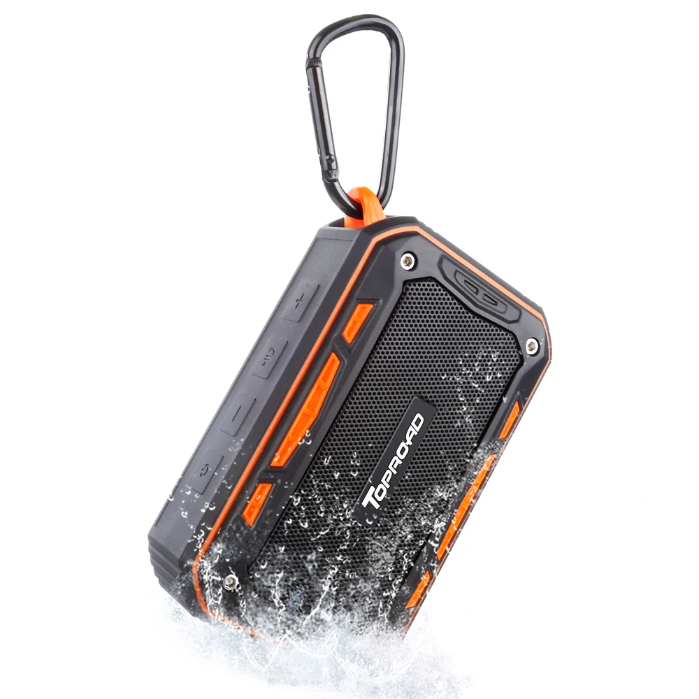 TOPROAD IP67 Водонепроницаемый Bluetooth динамик беспроводной стерео сабвуфер открытый велосипедный динамик s Портативный громкой связи с карабином
