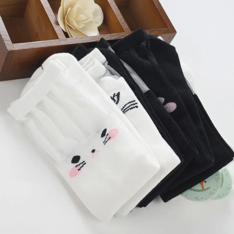 Для маленьких детей с котом для Гольфы девочек школьные колготки из хлопка