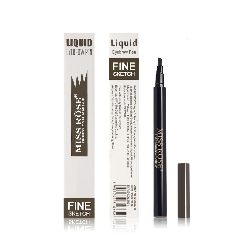 MISS ROSE макияж 3 цвета вилка наконечник жидкая подводка для бровей карандаш