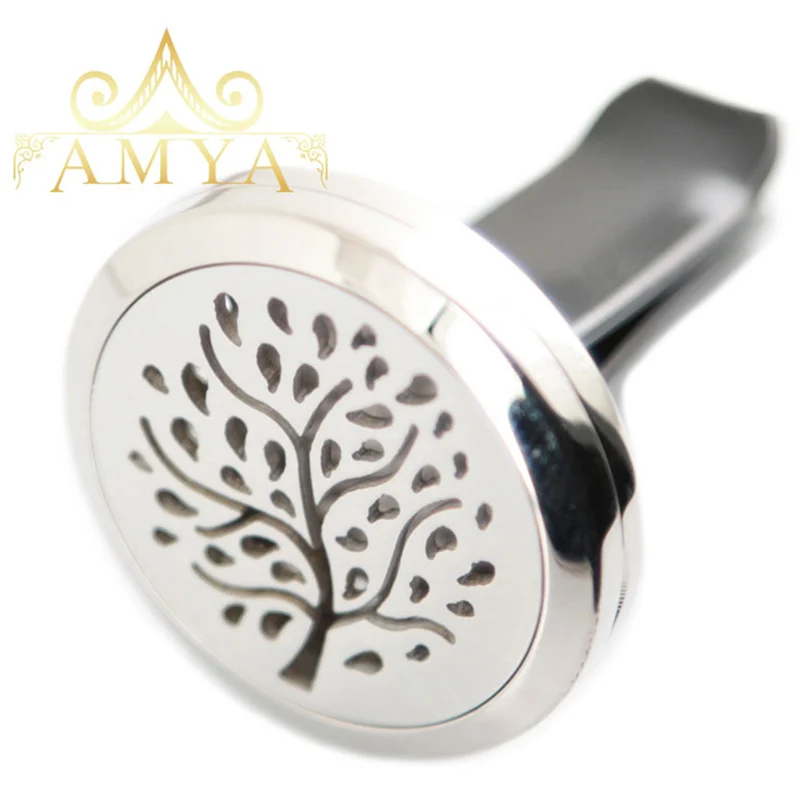 

Ocean Family tree 30mm Diffuser 316 Stainless Steel Car Aroma Locket Essential Oil Car Diffuser Lockets Free 40Pcs Felt Pads