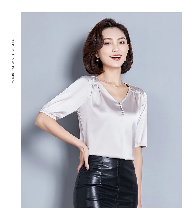Женские топы и блузки Летняя Повседневная шелковая блузка Harajuku Blusas Feminina топы с круглым вырезом рубашки размера плюс XXL/XXXL женские топы
