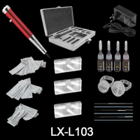 eyebrow permanent makeup kit with power supply adapter microblading lip liner machine needle tip set cosmetic beauty machine kit