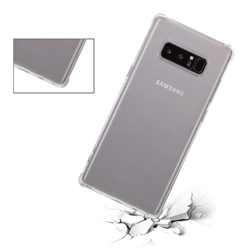 For Samsung Galaxy Note 8 Case Clear Transparent TPU Silicone Shockproof Coque Phone for Cover Accessories | Мобильные телефоны и