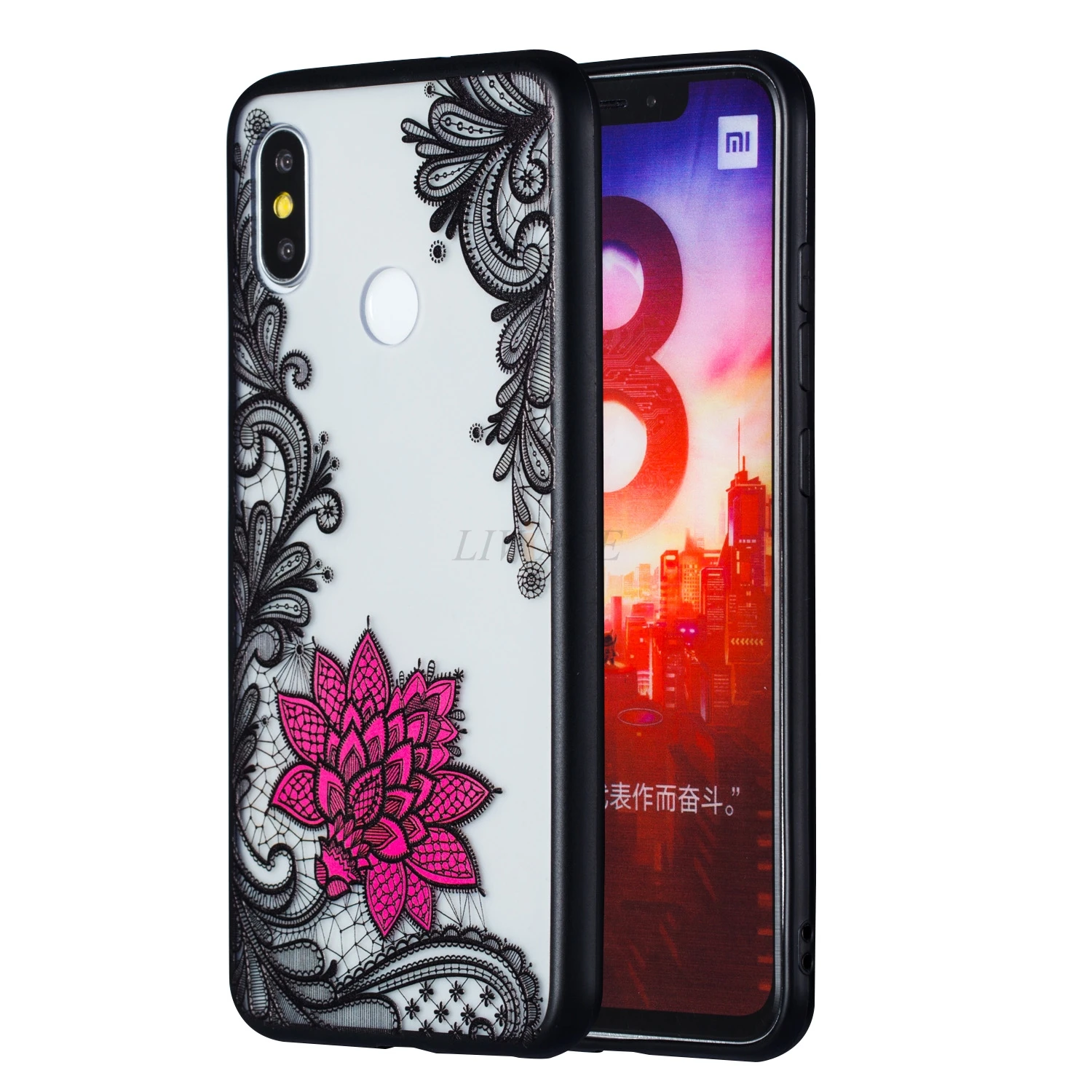 case for xiaomi MI 8 SE 8SE 5 5S plus 5X A1 6X A2 women 3D relief lace flower tpu silicone hard cover xiomi MI5 MI5X MI6X coque |