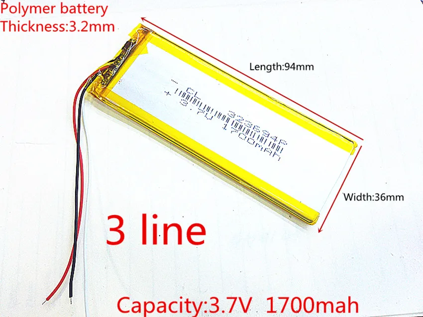 323696 XWD 323696P 323694 3.8V 1700MAH 1600MAH battery li-Lion 3 wires for china clone MTK phone goophone I6 6S IP6 | Компьютеры и