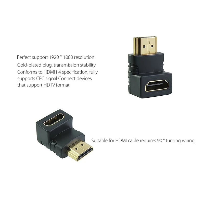 EtopLink HDMI папа к Женский Кабель адаптер преобразователь удлинитель вращающийся 90