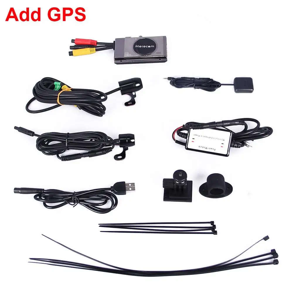 GPS Version T2 1080 P Full HD мотоцикл Камера видеорегистратор спереди и сзади Камера Запись Системы два видеорегистратора gps предварительная запись Поддержка - Название цвета: GPS Version
