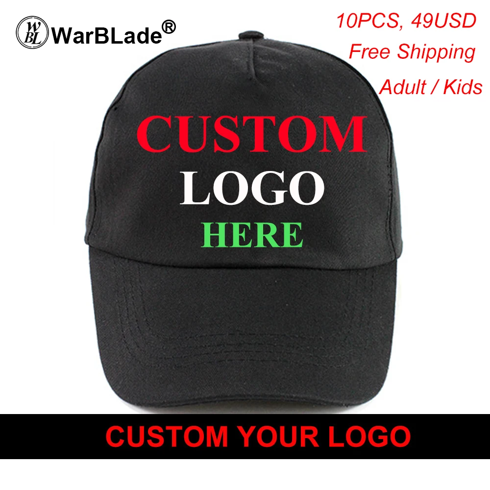WarBLade Snapback Caps Blank Baseball Hats Customized Net Caps Hip Hop LOGO Printing Adult Hats Casual Peaked Hat 10pcs/lot