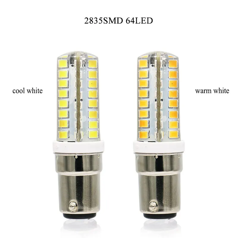 2835SMD 64LED YOTOOS светодиодный светильник B15 BA15D светодиодный лампочка 220 В 230 в 240 в мини-лампа 3014 2835 SMD силиконовый светодиодный лампочка Кукуруза Замена домашнего освещения - Испускаемый цвет: 2835SMD 64LED