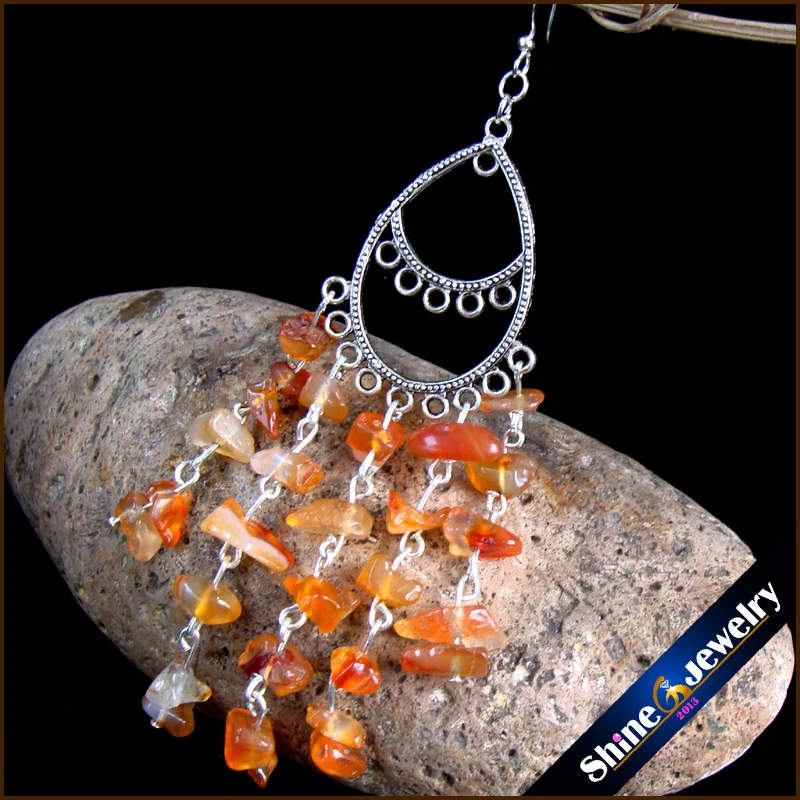 Модные ювелирные изделия винтажные тибетские серебряные экзотические серьги