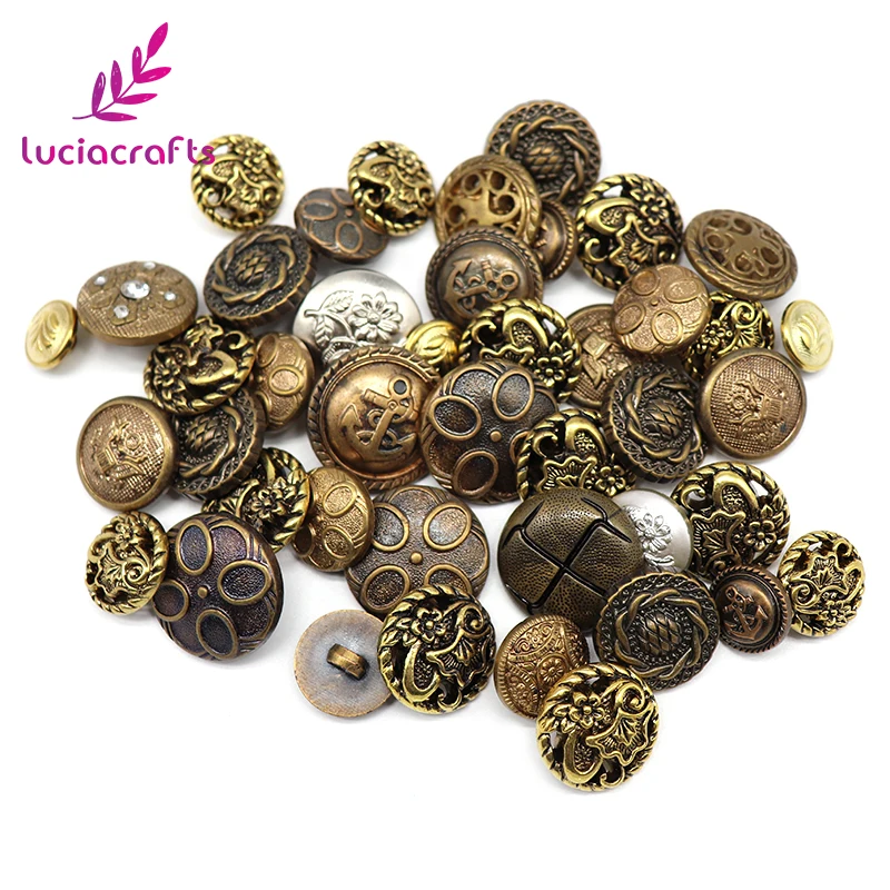 Lucia crafts 50 г/лот ретро резные пуговицы головные уборы для одежды швейная Пряжка
