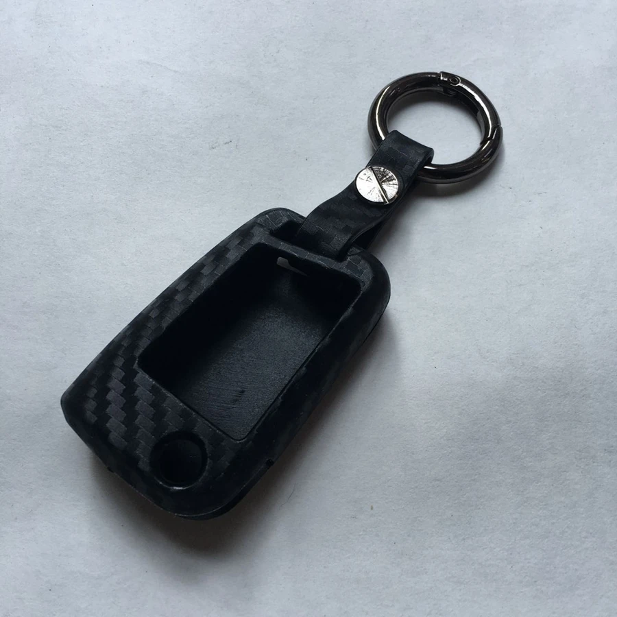 Car Carbon Fiber Key Case Cover Holder For VW Golf 7 MK7 Tiguan Touran T-ROC Skoda Octavia A7 Kodiaq RS Seat Leon Ibiza | Автомобили и