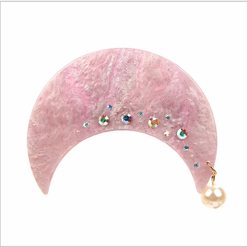 Высокий класс Moon французские заколки для волос, стразы, краб, bijoux femme, ацетат, заколки для волос, заколки, аксессуары для женщин