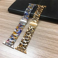 lightweight strap for apple watch 7 band 41mm 45mm 44mm 40mm 38mm 42mm bracelet leopard resin for iwatch series se 6 5 4 3 belt