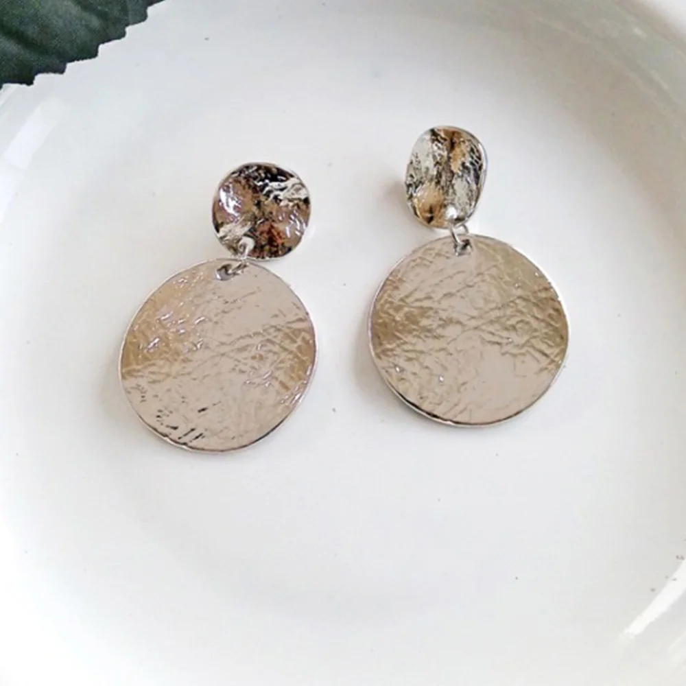 Chadestinty, золотые, серебряные серьги-клипсы, большие круглые серьги, без отверстия для ушей, металлические ювелирные изделия, простые серьги-манжеты для женщин, klipsy na uszy