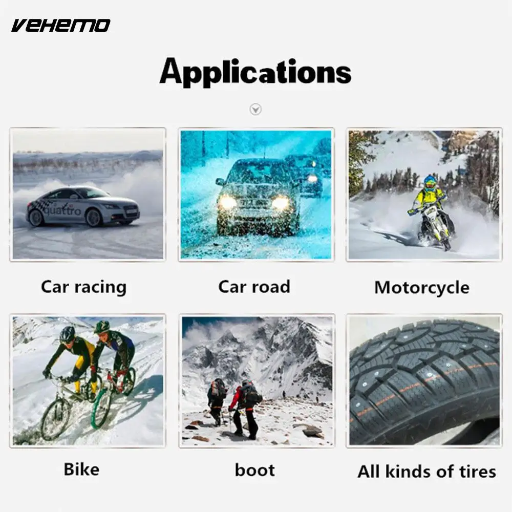Vehemo 100 шт. шип шина для колеса наконечник нескользящий винт
