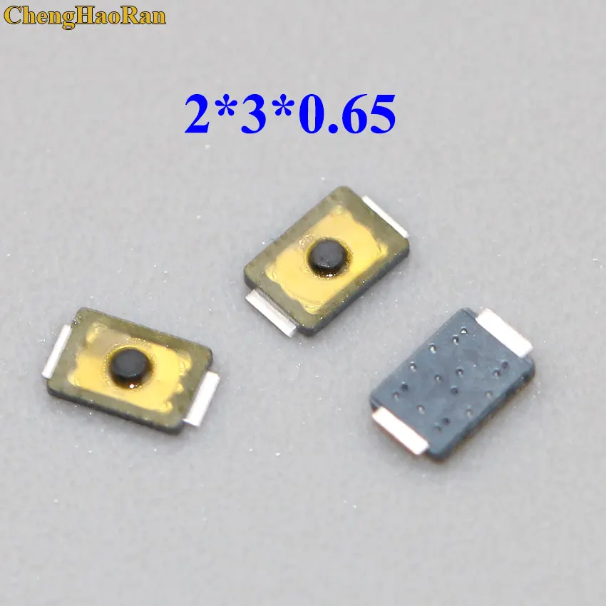 ChengHaoRan 2-10 шт 2*3*0,65 мм 2x3x0,65 мм тактильная нажимная кнопка тактовый переключатель 2 контактный микро-переключатель SMD для камеры мобильного телефона