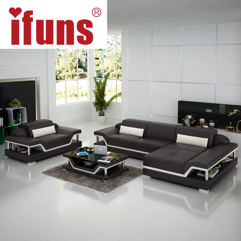 IFUNS salon furniture manufacturer modern design living roomleather sofa set top grain italian black&ampbrown&ampwhite&amporange&ampleather |