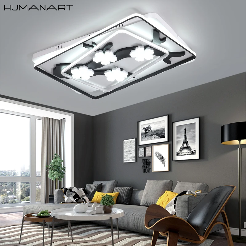 Современный светодиодный потолочный светильник с цветами для гостиной спальни