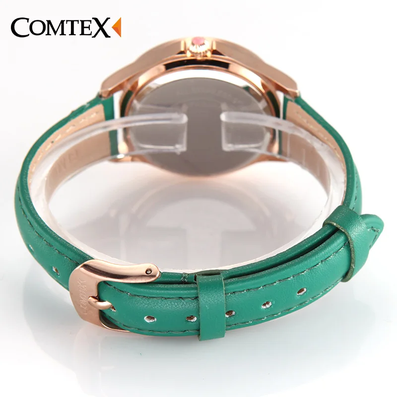Мода COMTEX женщины леди часы девушка случайные украшения Аналоговый Дисплей