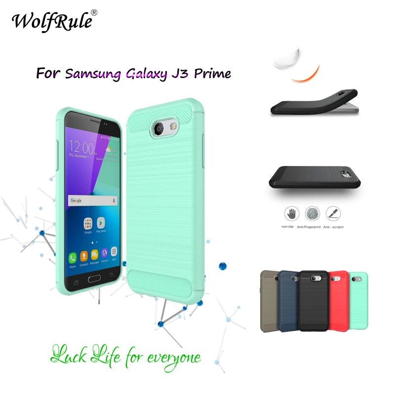Wolflule чехол для Samsung Galaxy J3 2017 ударопрочный телефона из ТПУ Prime J327 5''|case for samsung