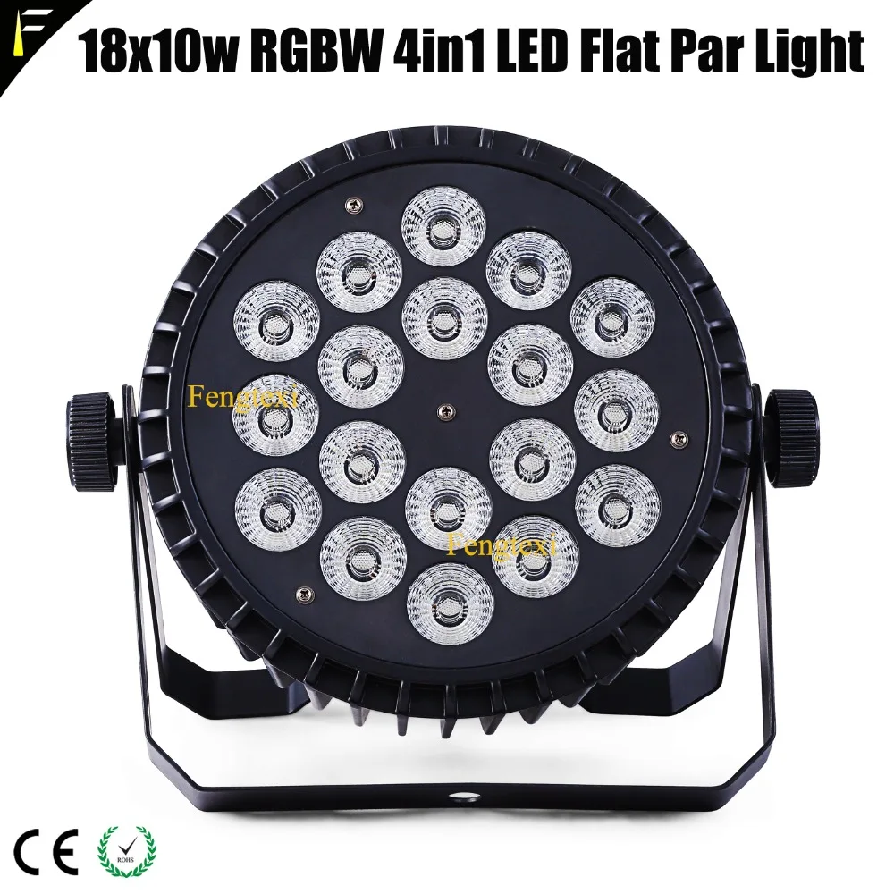 Компактный плоский Par 18x10w LED RGBW 4в1 алюминиевый тонкий цвет мыть свет клуб может