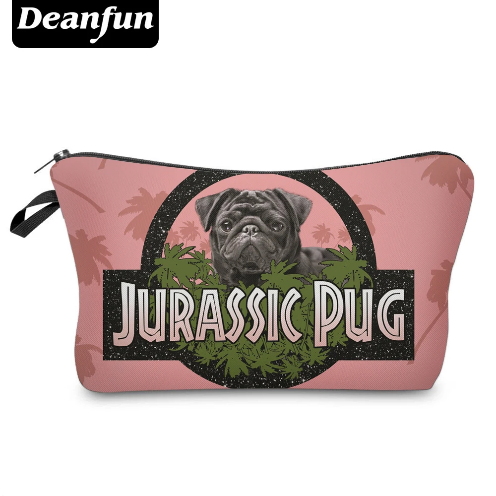 Косметичка Deanfun с 3D принтом мопса Женский органайзер для макияжа Несессер