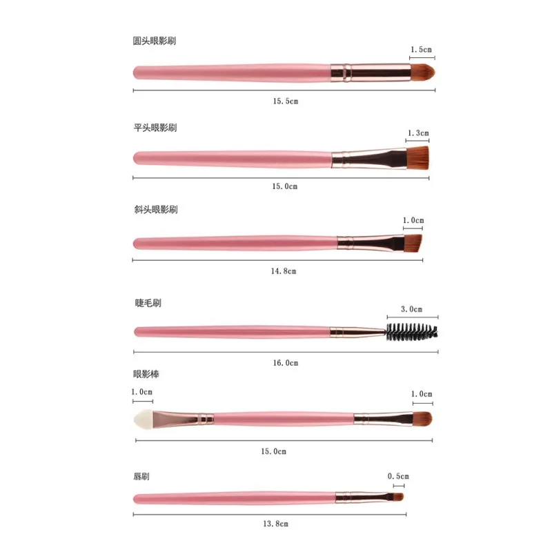 15 шт. кисти для макияжа набор палитра губ тени век искусственные