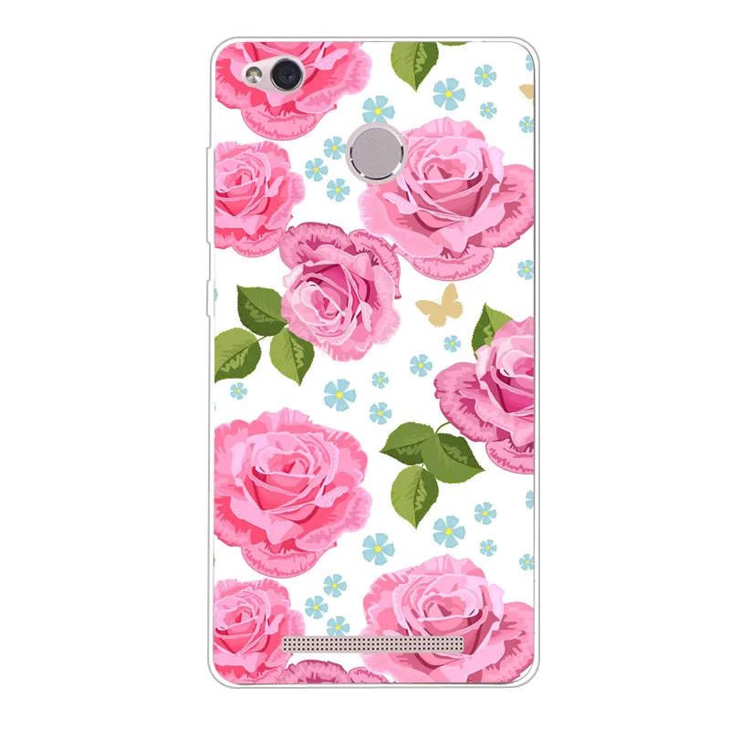 Xiaomi redmi 3x Case Silicon Full flower Painting Soft TPU Back Cover for Phone bags |