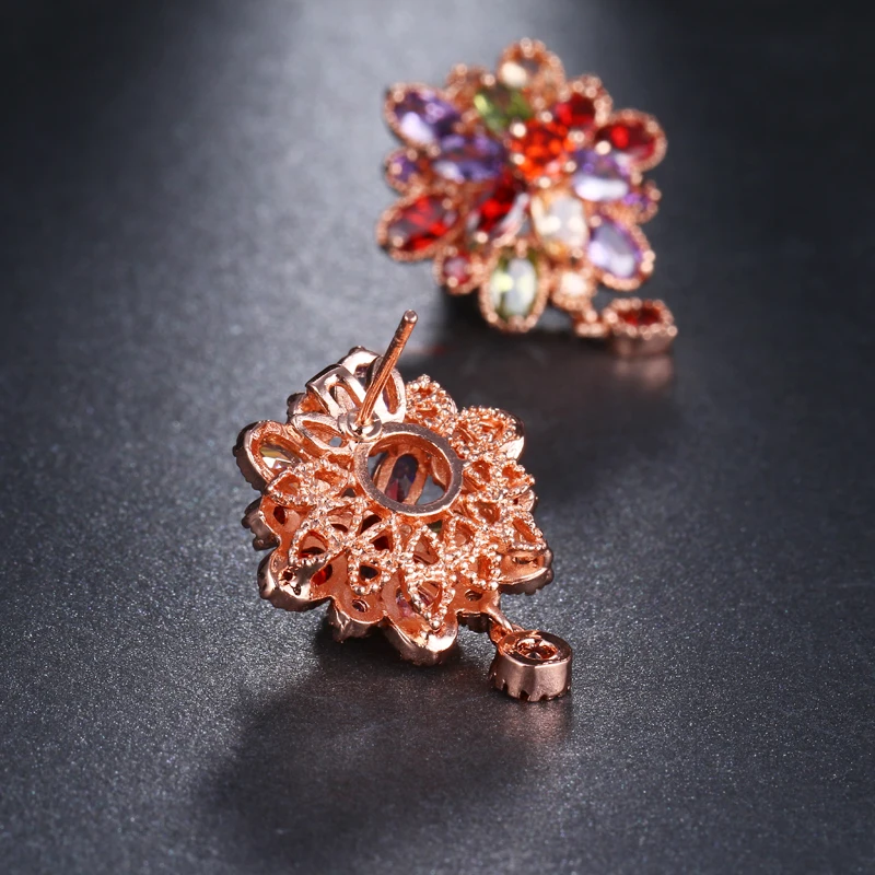Роскошь emmaya, серьги-гвоздики, AAA Marquise CZ, блестящие серьги-гвоздики в виде цветка с цирконием, женские подарки на день рождения