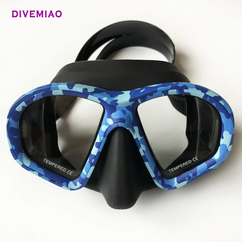 DIVEMIAO новейшая маска для подводного плавания с коробкой камуфляжная маска для подводной охоты для подводного плавания снаряжение для плавания Очки произвольный прыжок очки