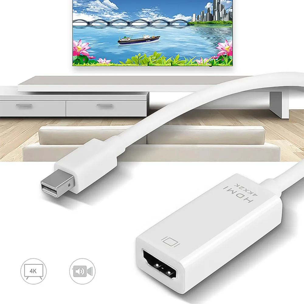 4K x 2K Mini DP к HDMI цифровые кабели аудио и видео кабель DisplayPort кабелю адаптер
