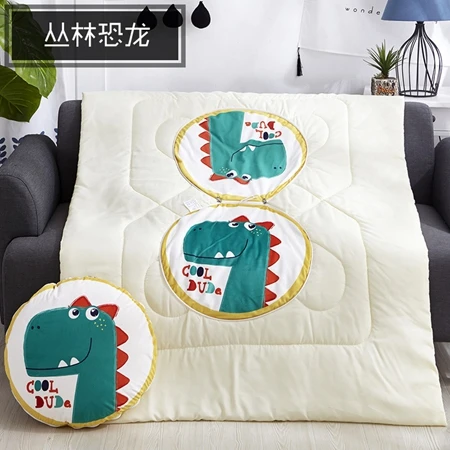 Cushion Blanket1 2 в 1 круглая подушка складное одеяло мультфильм Животные медведь лиса динозавр на кровати дети портативный диван пледы путешествия мягкие одеяла подушки - Цвет: Cushion Blanket1