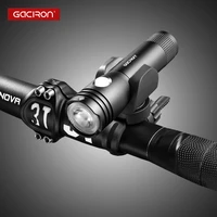 gaciron v2 professional 250 lumen bicycle light waterproof usb rechargeable bike light flashlight 18650 battery not included