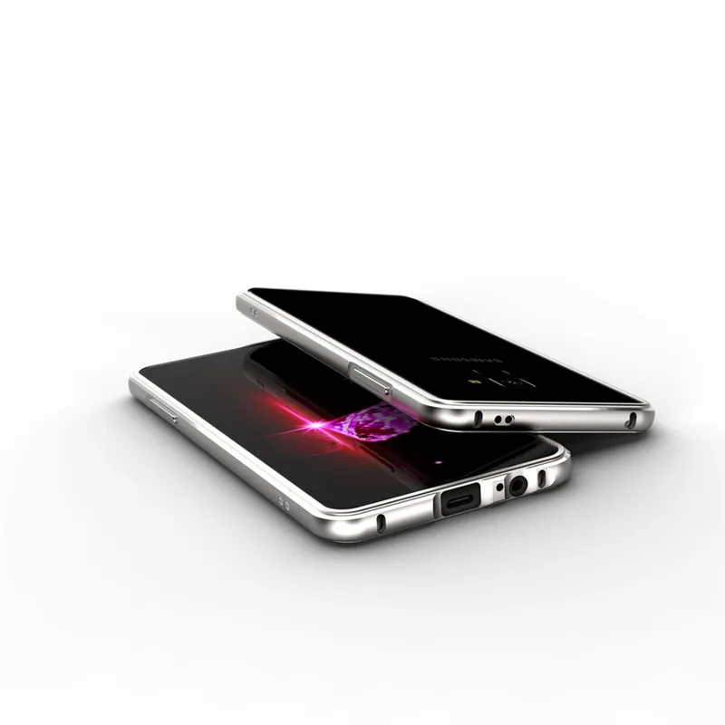 Для Samsung A8 Plus 2018 A730 бампер Блестящий металлический алюминиевый рамка чехол для
