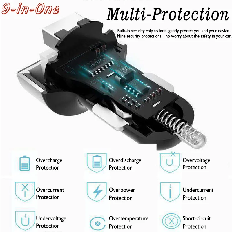 USB Автомобильное зарядное устройство Быстрая зарядка 3 0 быстрое прикуриватель QC