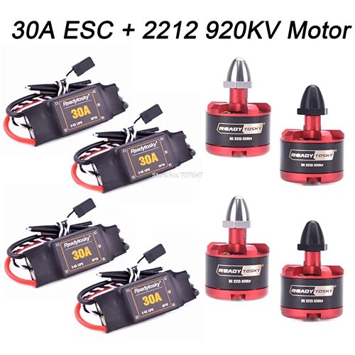30A ESC OPTO 2-6S бесщеточный ESC электронный регулятор скорости+ 2212 920kv двигатель 2-4s для F450 S500 ZD550 RC вертолет Квадрокоптер - Цвет: 30A wire with motor