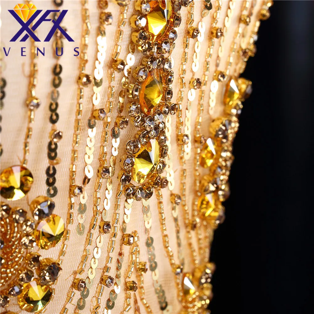 XFX VENUS Pretty камень для пришивания beads большой размер с бисером участки разразы лиф