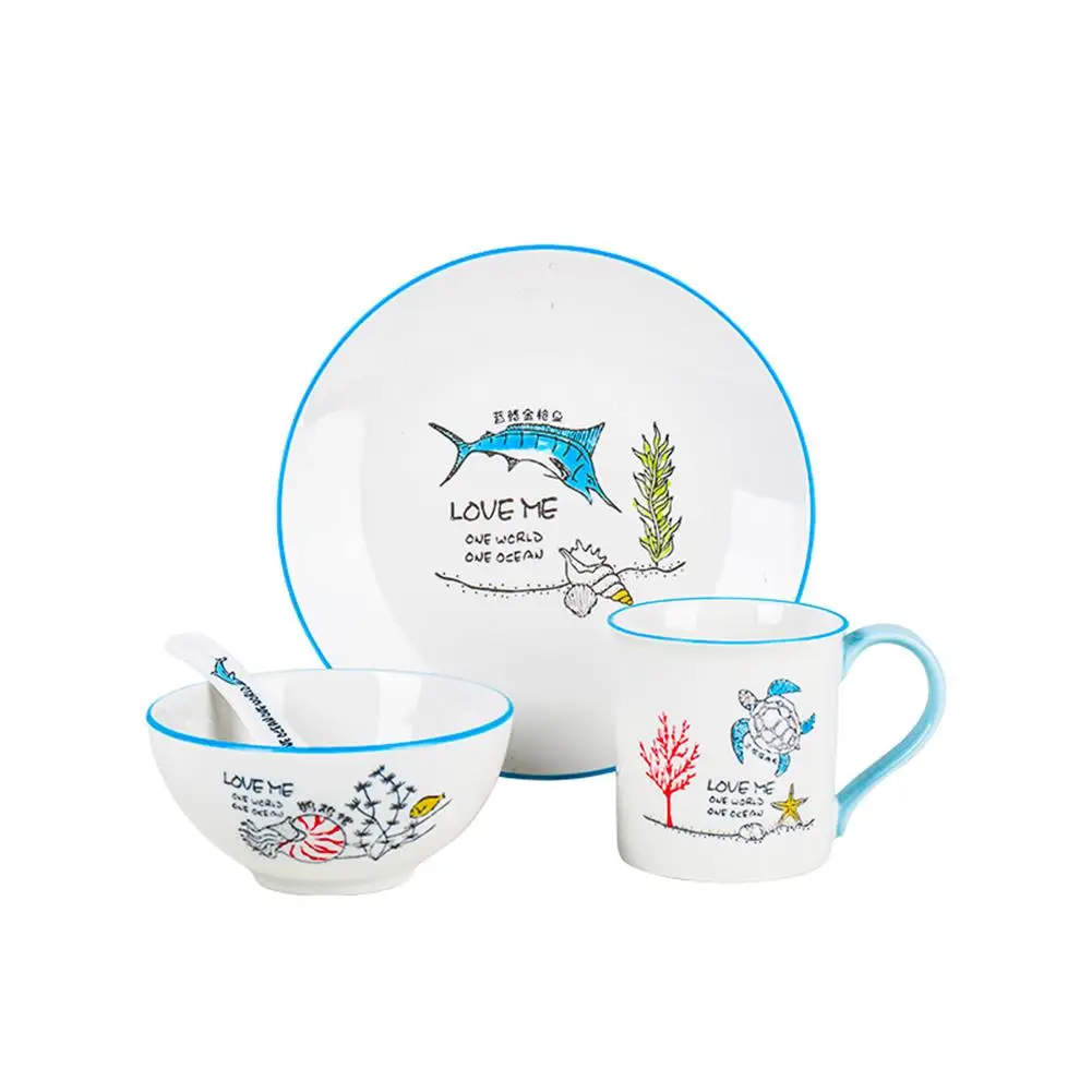 4 шт. Детские Керамические Столовые приборы TPFOCUS|Столовые сервизы| |