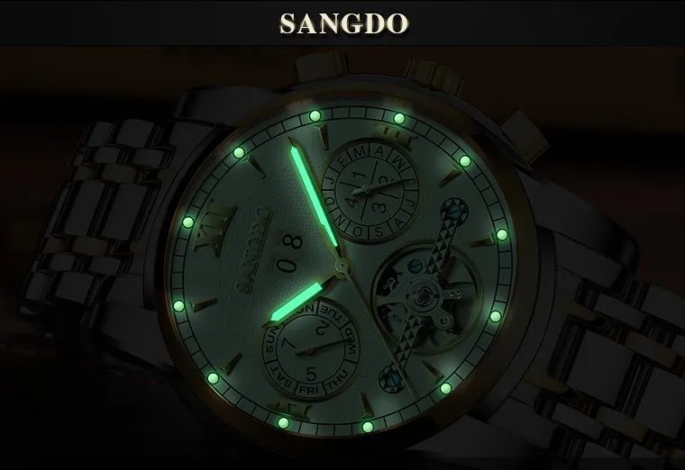 

40mm Sangdo Business watch Automatic Self-Wind movement Sapphire Crystal High quality 2016 new fashion Men's watch 0002