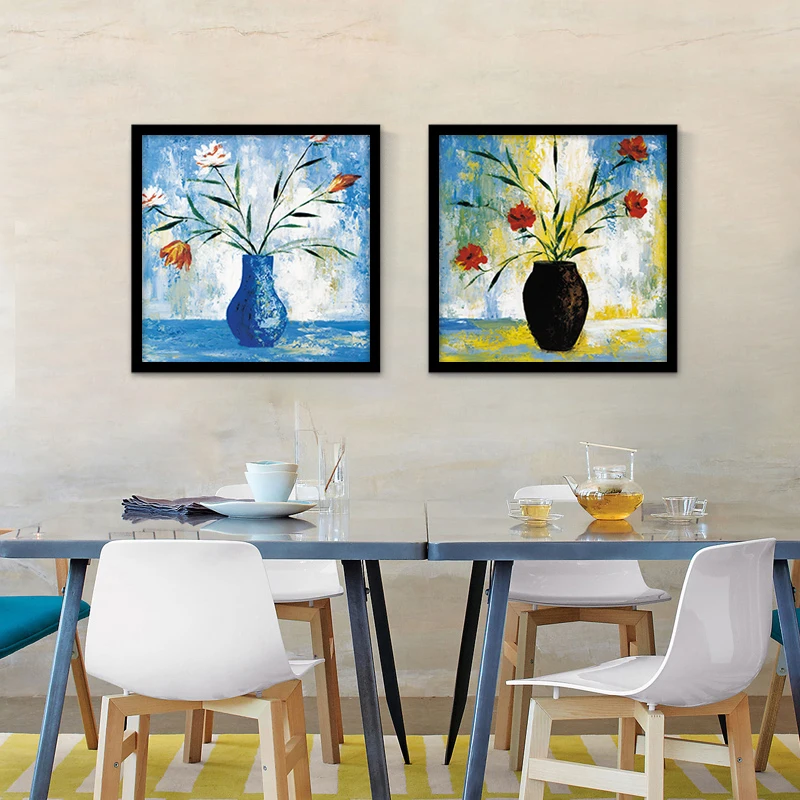 Цветочный спрей картина маслом с изображением вазы рисунок на холсте дома