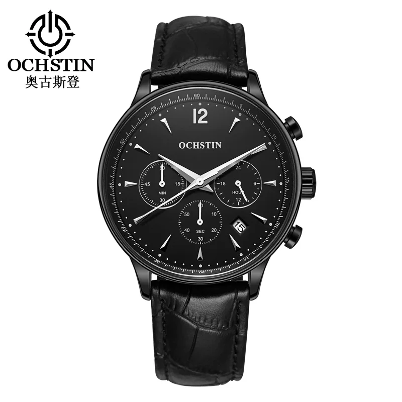 

OCHSTIN Men Watches Brand Designer Luxury 2018 Function Date Genuine Leather Band Sport Watch Male Business Quartz Classic Clock