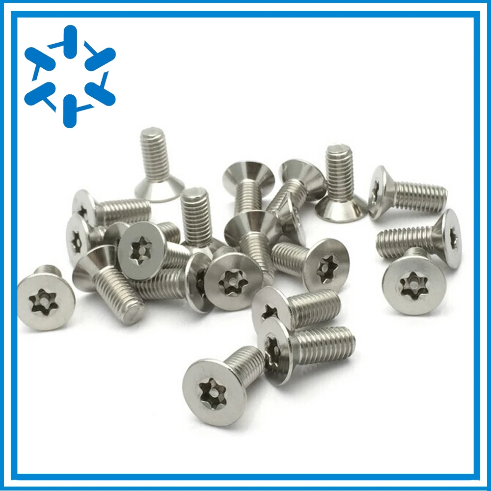 50 шт./лот винты с потайной головкой из нержавеющей стали Torx безопасности колонкой
