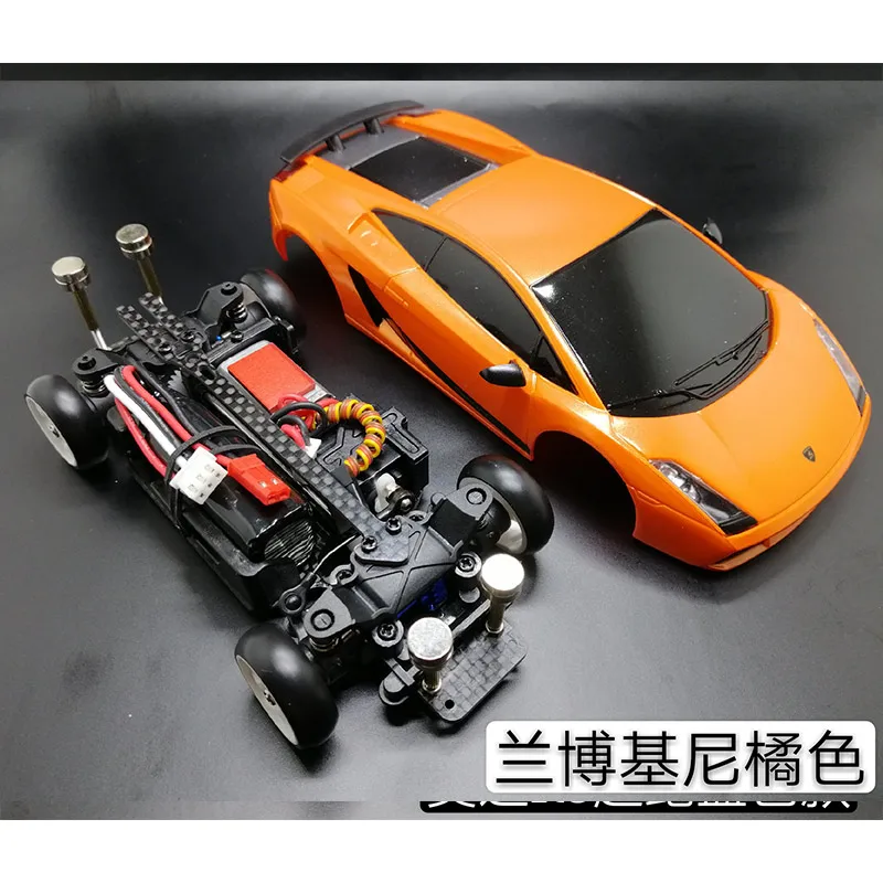 Brushless version 2 MINI-Q6 RTR 1/28 обновленная версия металлические отличия POM шины четыре привода дрейф углеродного волокна гоночная, матовая бесщеточный ру автомобиль - Цвет: Brushless version 2