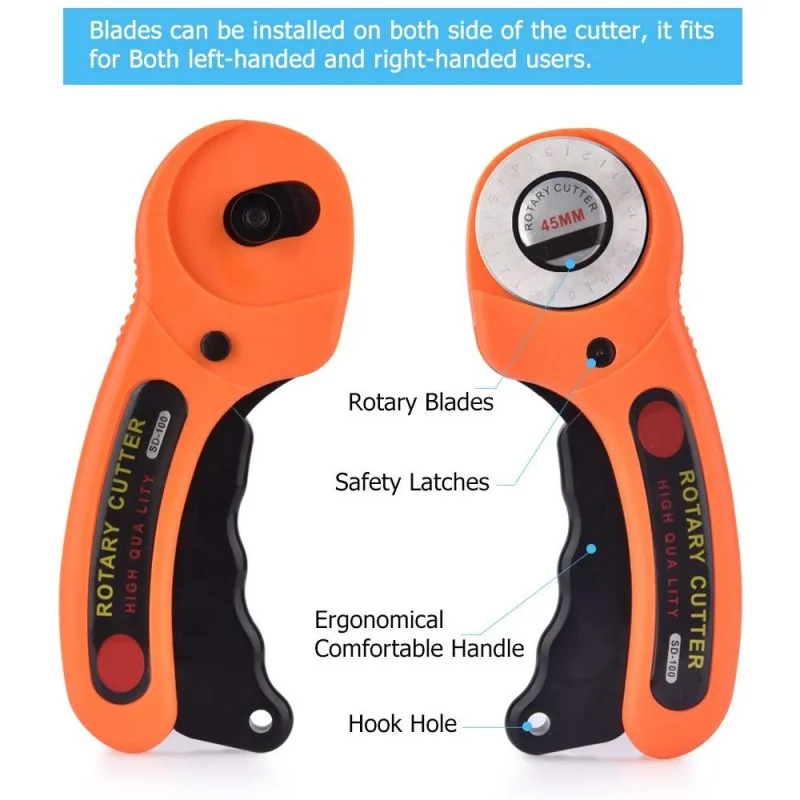 Роторный резак 45 мм для листа ткани круговой лоскутного шитья швейный инструмент