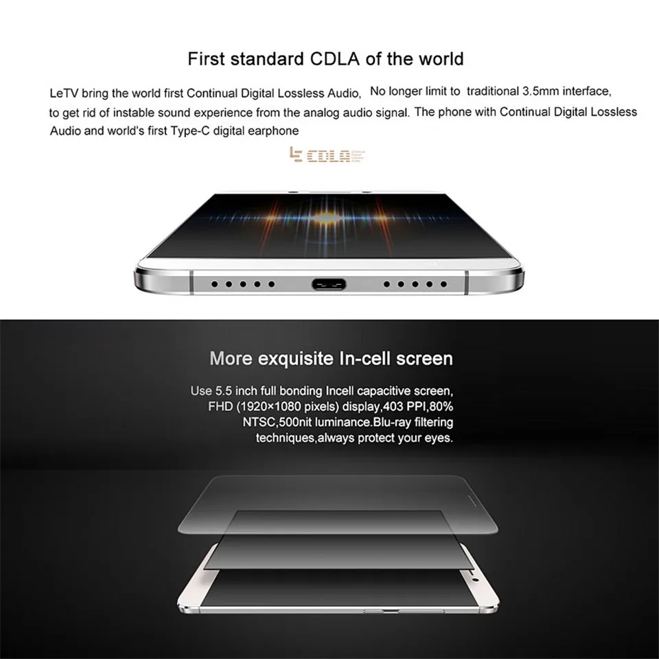 LeTV LeEco Le 2X520 3G ram 32G rom 4G FDD LTE мобильный телефон Snapdragon 652 Octa Core 5,5 дюймов FHD 16,0 мп отпечаток пальца