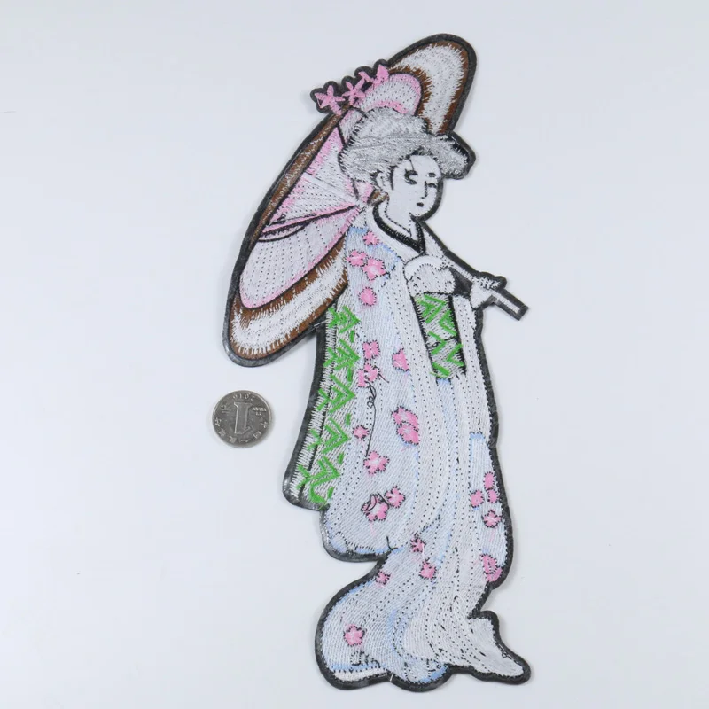 1 шт. японское кимоно гейши высокое качество вышивка патч утюг на патчи для одежды