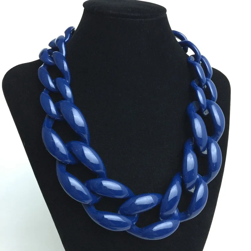 BOJIU модные ювелирные изделия ожерелье чокер пластиковая цепь Женское Ожерелье