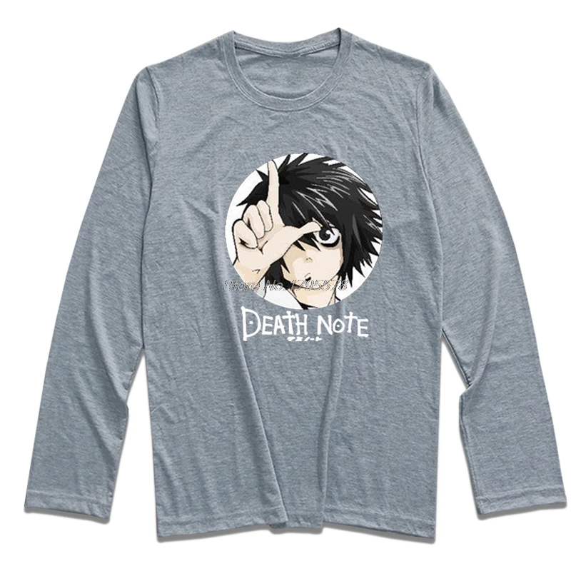 Мода Death Note L борьба аниме футболка &quotМанга&quot забавная Повседневная брендовые