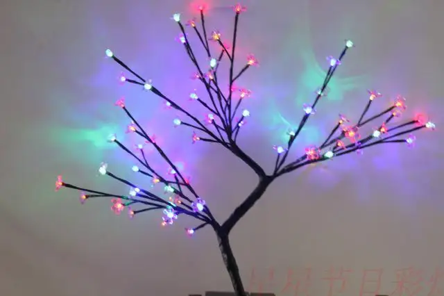 Высокая 45 см LED цветок вишни елка свет дерево привело свет фонаря напольный светильник украшения